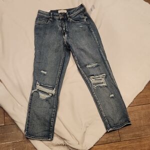 PacSun Women's Ripped Blue Boyfriend Jeans